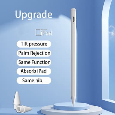 Universal Stylus kynä iPadille, jossa 4 kärkeä Valkoinen
