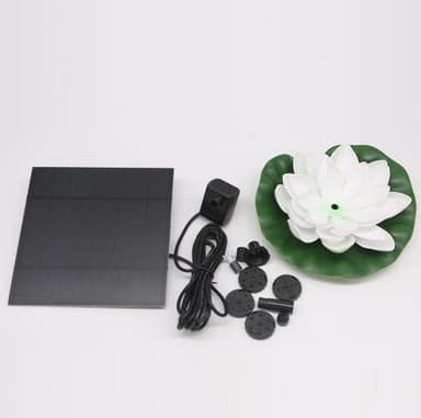 Aurinkosuihkulähdepumppu Lotus-muodossa Valkoinen