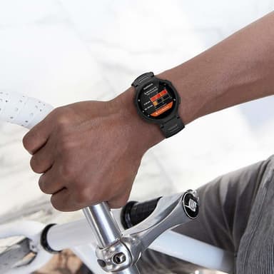 Garmin Forerunner 220/230/235/620 / 630 / 735XT ranneke - musta / harmaa