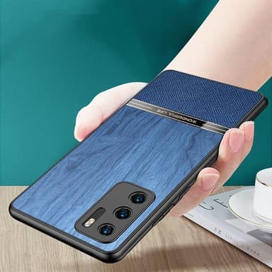 Puukuvioitu iskunkestävä matkapuhelimen kuori mallille Huawei P40 Pro+
