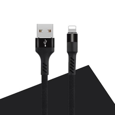 Latauskaapeli iPhone - 1 metri, 2A - Musta