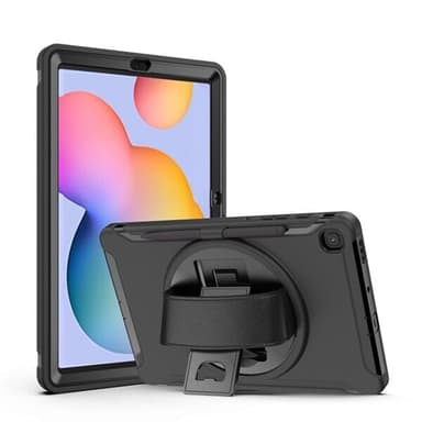 Kotelo pyöritettävällä telineellä Samsung Galaxy Tab S6 Lite Musta