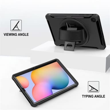 Kotelo pyöritettävällä telineellä Samsung Galaxy Tab S6 Lite Musta