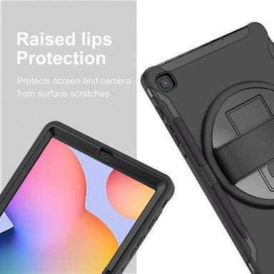 Kotelo pyöritettävällä telineellä Samsung Galaxy Tab S6 Lite Musta