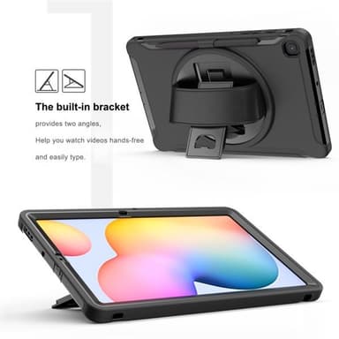 Kotelo pyöritettävällä telineellä Samsung Galaxy Tab S6 Lite Musta