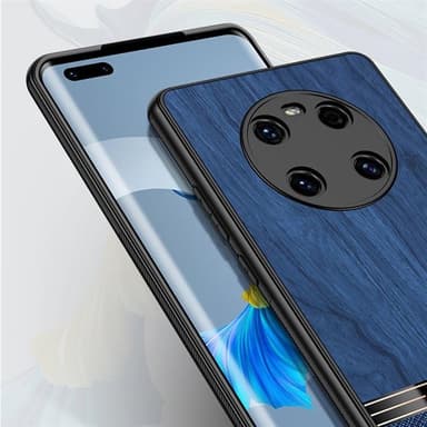 Puukuvioitu iskunkestävä matkapuhelimen kuori mallille Huawei Mate 40 Pro+