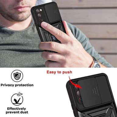 Suojakuori Kamerasuojalla & Magneetilla Samsung Galaxy S20 FE Musta