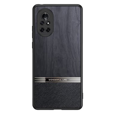 Puukuvioitu iskunkestävä matkapuhelimen kuori mallille Huawei nova 8 5G