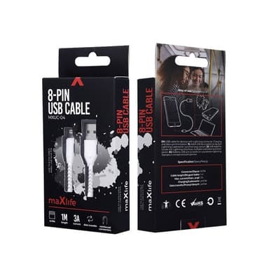 Maxlife iPhone-kaapeli - 3A Valkoinen