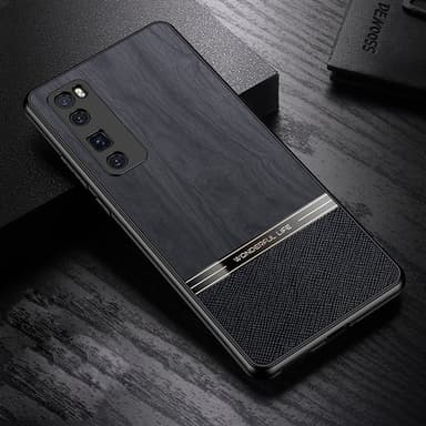 Puukuvioitu iskunkestävä matkapuhelimen kuori mallille Huawei nova 7 5G