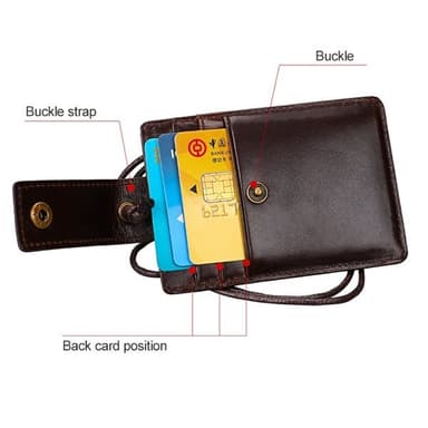RFID-korttipidike kaulahihnalla ja ID-tunnisteella