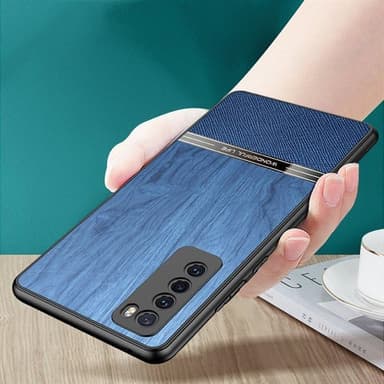 Puukuvioitu iskunkestävä matkapuhelimen kuori mallille Huawei nova 7 5G