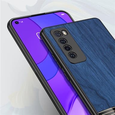 Puukuvioitu iskunkestävä matkapuhelimen kuori mallille Huawei nova 7 5G