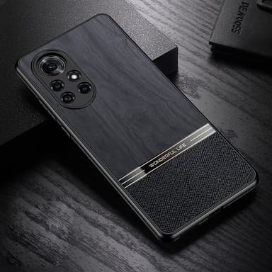 Puukuvioitu iskunkestävä matkapuhelimen kuori mallille Huawei nova 8 Pro 5G