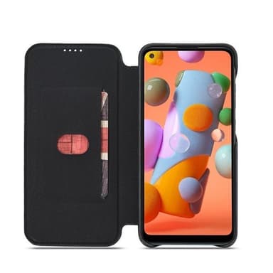 Flip suoja korttitaskulla Samsung Galaxy A11 Musta