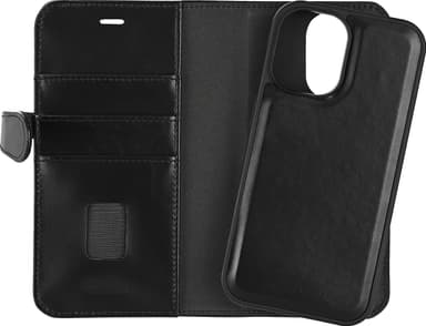 Buffalo iPhone 16 2in1 Leather MagSeries lompakkokotelo (musta)