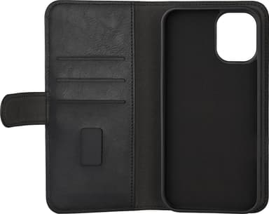 Gear iPhone 16 Plus 2in1 lompakkokotelo (musta)