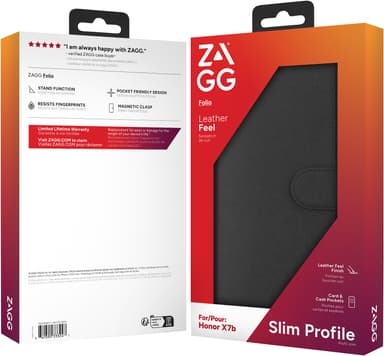 Zagg Honor X7b lompakkokotelo (musta)