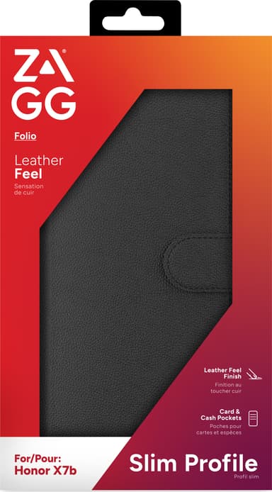 Zagg Honor X7b lompakkokotelo (musta)