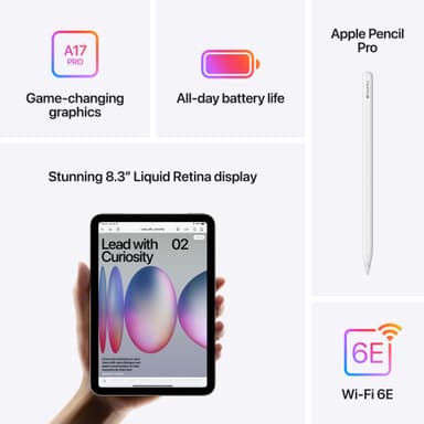 iPad mini A17 Pro Wi-Fi 256 GB (sininen)