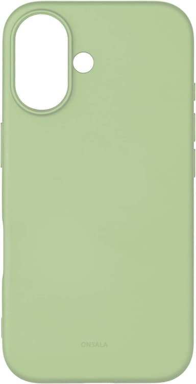 Onsala iPhone 16 silikoninen suojakuori (lime)