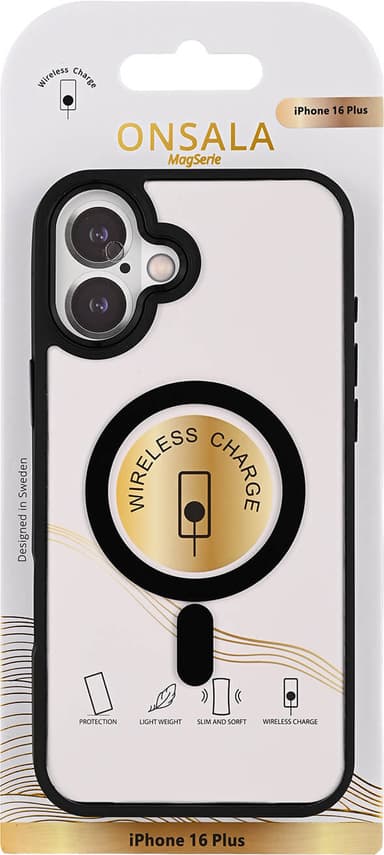 Onsala iPhone 16 Plus Bumper MagSeries suojakuori (musta)