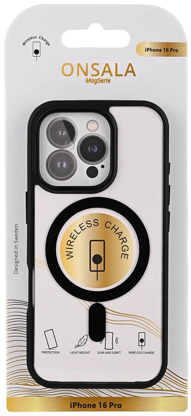 Onsala iPhone 16 Pro Bumper MagSeries suojakuori (musta)