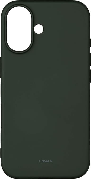Onsala iPhone 16 silikoninen suojakuori (oliivinvihreä)