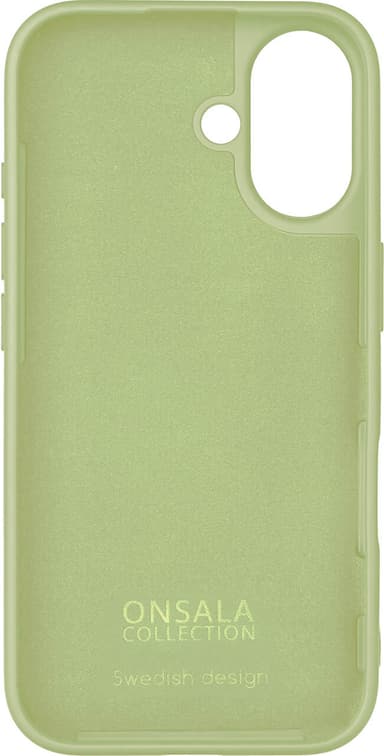 Onsala iPhone 16 silikoninen suojakuori (lime)