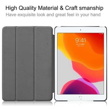 Kolmiosainen kotelo jalustalla iPad 10.2"" - musta
