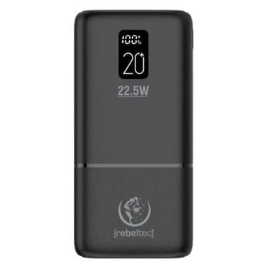 Rebeltec P20 Powerbank 22,5W 20000mAh - Musta