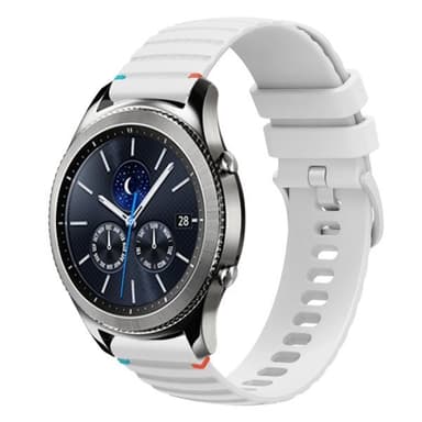 Silikoniranneke Samsung Galaxy Gear S3 Classic - Valkoinen