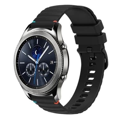 Silikoniranneke Samsung Galaxy Gear S3 Classic - musta