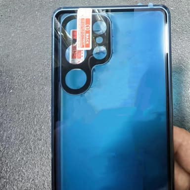 Samsungin kaksipuolinen soljellinen puhelinkotelo linssisuojalla Hopea  Samsung S23 Ultra