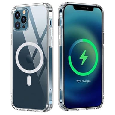 iPhone 11 Pro Max matkapuhelimen suojakuori MagSafe-laturille läpinäkyvä