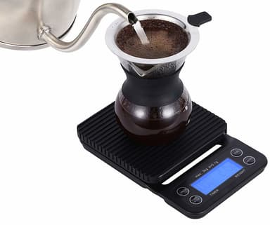 Digitaalinen keittiövaaka / kahvivaaka 3kg/0.1g Musta Musta