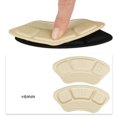 Kantapääpehmuste, yksi pari Musta