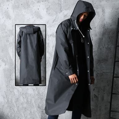 Uudelleenkäytettävä ja kestävä sadetakki hupulla XXXL