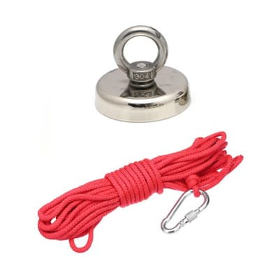 Metallinpaljastin Neodyymimagneetti köydellä 10 m / 30 kg