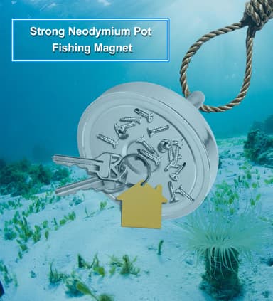 Metallinpaljastin Neodyymimagneetti köydellä 10 m / 30 kg