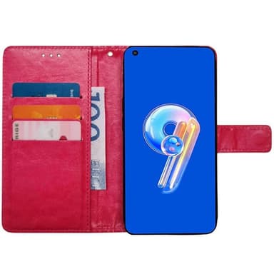 Lompakkokotelo 3-kortti Asus Zenfone 9 - Punainen