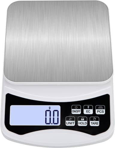 Digitaalinen keittiövaaka 5 kg / 0,1 g Valkoinen