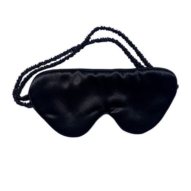 100% Mulberry Silk Sleep Mask Eye Mask Musta