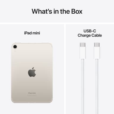 iPad mini A17 Pro Wi-Fi + Cellular 128 GB (tähtivalkea)