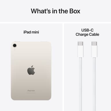 iPad mini A17 Pro Wi-Fi 128 GB (tähtivalkea)