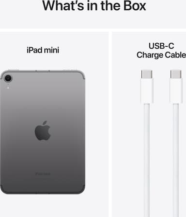 iPad mini A17 Pro Wi-Fi + Cellular 256 GB (tähtiharmaa)