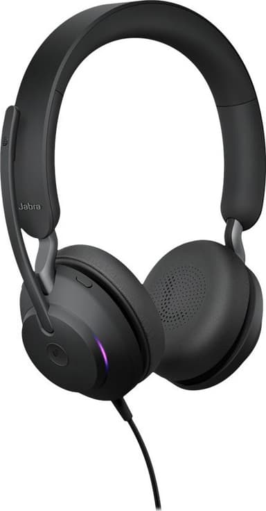 Jabra Evolve2 40 SE USB-C MS stereokuulokkeet (musta)