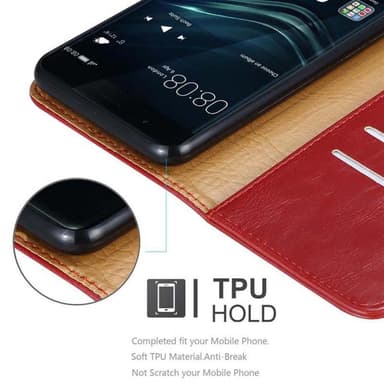 Huawei P9 PLUS Suojakuori Lompakkokotelo (Punainen)