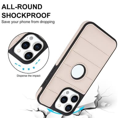 Takakuori iPhone 15 Plus - Musta/Apricot -puhelimeen