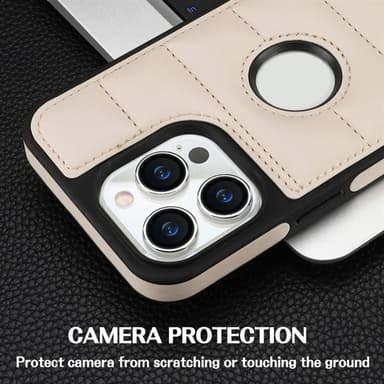 Takakuori iPhone 15 Plus - Musta/Apricot -puhelimeen
